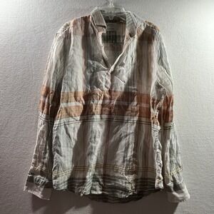 Baird McNutt For Murano 100% Linen Men's Medium Long Sleeve Tunic